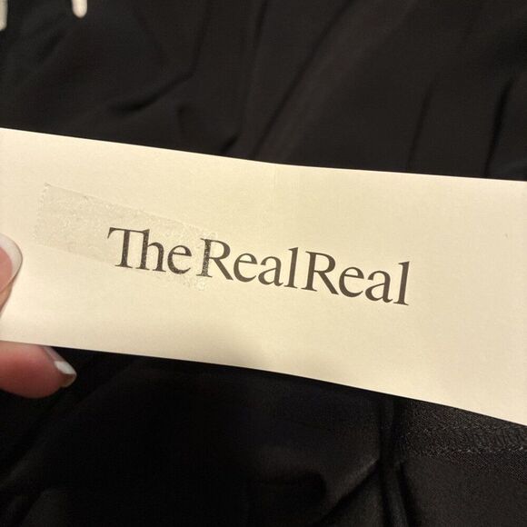 Escada Authentic Solid Black V Neck Long Sleeve Asymmetrical Top Tunic 38 Medium - Picture 12 of 12